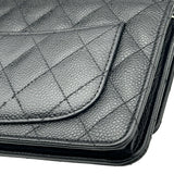 シャネル CHANEL マトラッセチェーンウォレット A33814 19番台 ブラック シルバー金具 キャビアスキン レディース ショルダーバッグ