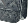 シャネル CHANEL マトラッセ チェーンウォレット A33814 26番台 ブラック ゴールド金具 キャビアスキン レディース ショルダーバッグ