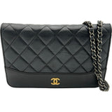 シャネル CHANEL マトラッセチェーンウォレット A84389 25番台 ブラック ゴールド金具 カーフスキン レディース ショルダーバッグ
