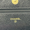 シャネル CHANEL マトラッセチェーンウォレット ブラック キャビアスキン レディース ショルダーバッグ