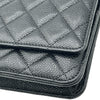 シャネル CHANEL マトラッセチェーンウォレット ブラック キャビアスキン レディース ショルダーバッグ