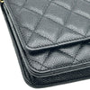シャネル CHANEL マトラッセチェーンウォレット ブラック キャビアスキン レディース ショルダーバッグ