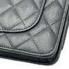 シャネル CHANEL マトラッセチェーンウォレット ブラック キャビアスキン レディース ショルダーバッグ