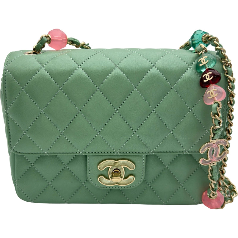 シャネル CHANEL マトラッセチェーンショルダー ミントグリーン