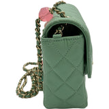 シャネル CHANEL マトラッセチェーンショルダー ミントグリーン ゴールド金具 ラムスキン レディース ショルダーバッグ