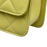 シャネル CHANEL マトラッセ チェーンショルダー AP2289 イエロー ゴールド金具 カーフスキン レディース ショルダーバッグ