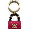 シャネル CHANEL マトラッセバッグリング ゴールド/ピンク メタル アクセサリー