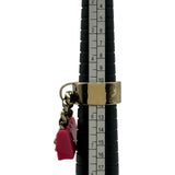 シャネル CHANEL マトラッセバッグリング ゴールド/ピンク メタル アクセサリー