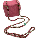 シャネル CHANEL マトラッセミニバニティ ピンク ゴールド金具 ラムスキン レディース ショルダーバッグ