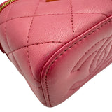 シャネル CHANEL マトラッセミニバニティ ピンク ゴールド金具 ラムスキン レディース ショルダーバッグ