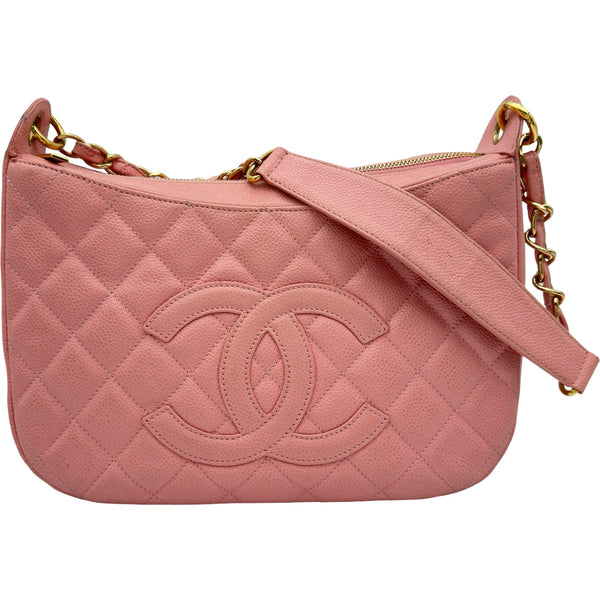 CHANELノベルティー マトラッセ キャビアスキン ピンク ショルダーバッグ シャネル CHANEL マトラッセワンショルダー A20993 9番台 ピンク