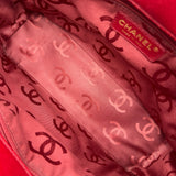 シャネル CHANEL ワイルドステッチハンド 9番台 レッド ゴールド金具 キャビアスキン レディース ハンドバッグ
