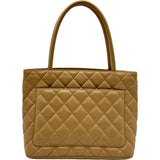シャネル CHANEL 復刻トート A01804 7番台 ベージュ ゴールド金具 キャビア レディース トートバッグ