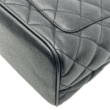 シャネル CHANEL 復刻トート A01804 6番台 ブラック シルバー金具 キャビア レディース トートバッグ