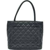 シャネル CHANEL 復刻トート A01804 6番台 ブラック シルバー金具 キャビア レディース トートバッグ
