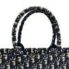 クリスチャン・ディオール Christian Dior ブックトートラージ ネイビー キャンバス レディース トートバッグ