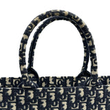 クリスチャン・ディオール Christian Dior ブックトートラージ ネイビー キャンバス レディース トートバッグ