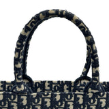 クリスチャン・ディオール Christian Dior ブックトートラージ ネイビー キャンバス レディース トートバッグ