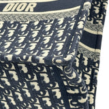 クリスチャン・ディオール Christian Dior ブックトートラージ ネイビー キャンバス レディース トートバッグ