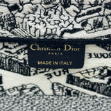 クリスチャン・ディオール Christian Dior ブックトート ミディアム ブラック/ホワイト キャンバス レディース トートバッグ