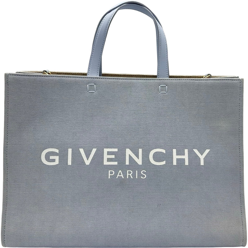 ジバンシィ GIVENCHY Gトート ライトブルー キャンバス レディース
