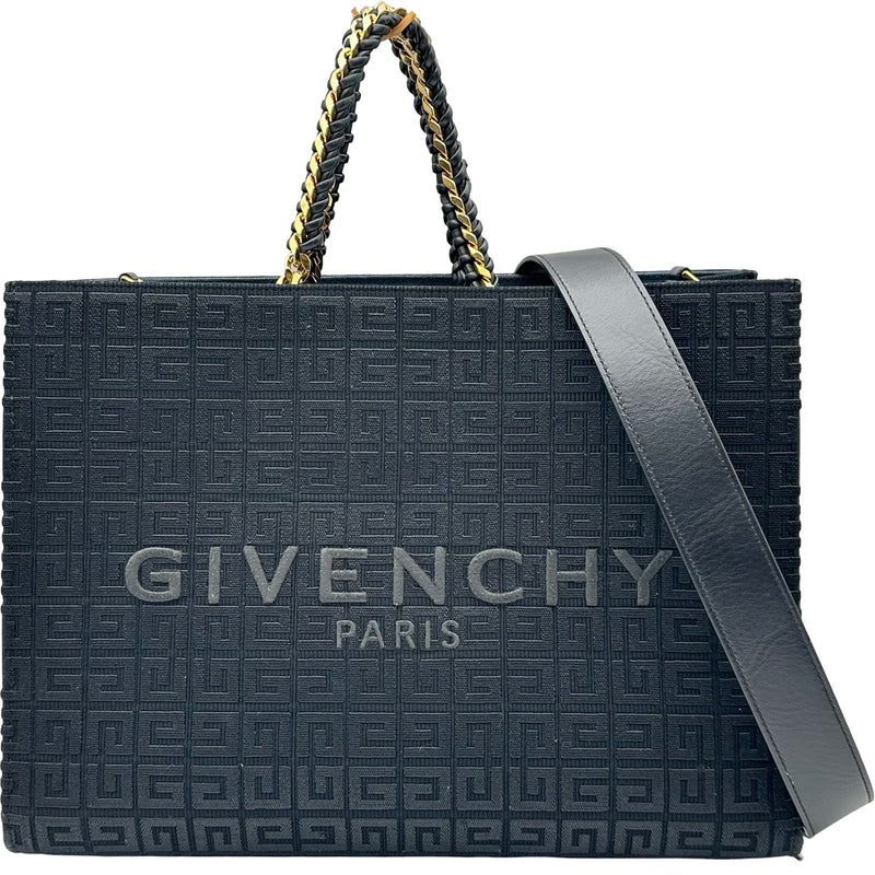 ジバンシィ GIVENCHY Gトートミディアムチェーン ブラック キャンバス