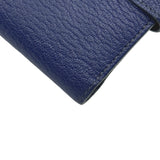 エルメス HERMES ケリーウォレット ミディアム C刻印 ブルーアンクル シェーブル レディース 二つ折り財布