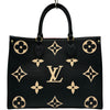ルイ・ヴィトン LOUIS VUITTON オンザゴーMM M45495 ノワール/ベージュ モノグラム・アンプラント レディース トートバッグ