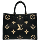 ルイ・ヴィトン LOUIS VUITTON オンザゴーMM M45495 ノワール/ベージュ モノグラム・アンプラント レディース トートバッグ