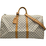 ルイ・ヴィトン LOUIS VUITTON キーポル・バンドリエール55 N41429 ホワイト アズール ユニセックス ボストンバッグ