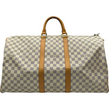 ルイ・ヴィトン LOUIS VUITTON キーポル・バンドリエール55 N41429 ホワイト アズール ユニセックス ボストンバッグ