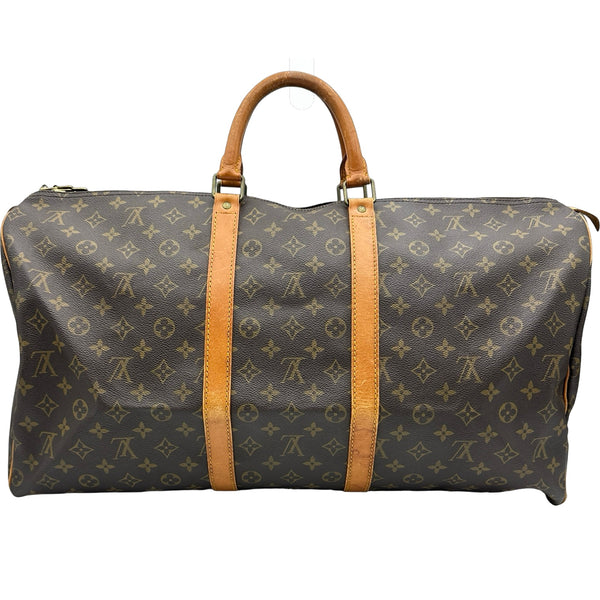 [美品]Louis Vuitton キーポル55モノグラム ボストンバッグ ルイ・ヴィトン LOUIS VUITTON キーポル55 M41424 ブラウン モノグラム