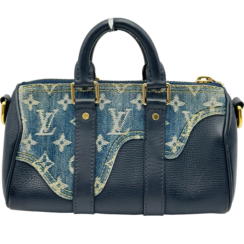 ルイ・ヴィトン LOUIS VUITTON キーポルXS NIGOコラボ M81011 ブルー