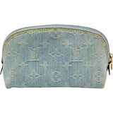 ルイ・ヴィトン LOUIS VUITTON ポシェット・コスメティック M83616 ブルー モノグラム・デニム レディース ポーチ