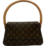 ルイ・ヴィトン LOUIS VUITTON ルーピングミニ M51147 ブラウン モノグラム ・キャンバス レディース ハンドバッグ