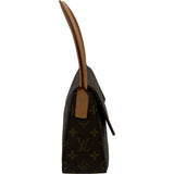 ルイ・ヴィトン LOUIS VUITTON ルーピングミニ M51147 ブラウン モノグラム ・キャンバス レディース ハンドバッグ