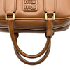 ミュウミュウ miu miu アルカディ レギュラー 5BB142 コニャックブラウン ゴールド金具 レザー レディース ショルダーバッグ