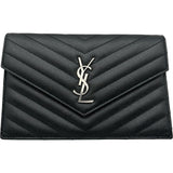 サンローラン SAINT LAURENT カサンドラチェーンショルダー 893953 ブラック キャビアスキン レディース ショルダーバッグ