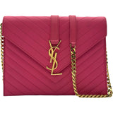 サンローラン SAINT LAURENT カサンドラチェーンショルダー 354489 ピンク レザー レディース ショルダーバッグ