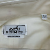 エルメス HERMES セリエボタンドレスシャツ ホワイト コットン メンズ 長袖シャツ