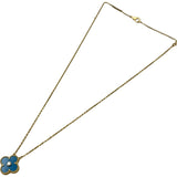 ヴァンクリーフ＆アーペル Van Cleef & Arpels ヴィンテージアルハンブラネックレス2019ホリデー限定 ゴールド Au750 ブルーせーヴル ダイヤモンド ジュエリー