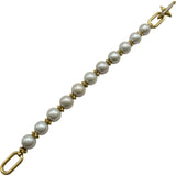 ティファニー TIFFANY＆CO タイタンパールブレスレット ゴールド Au750 パール ダイヤモンド ジュエリー