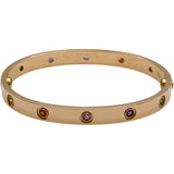 カルティエ Cartier ラブブレスレットマルチカラーストーン ピンクゴールド 750 ローズサファイア/イエローサファイア グリーンガーネット/オレンジガーネット アメジスト ジュエリー