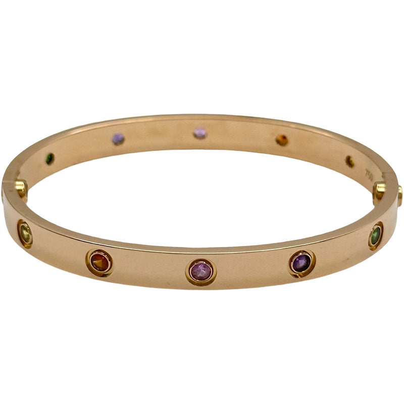 カルティエ Cartier ラブブレスレットマルチカラーストーン ピンク