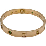 カルティエ Cartier ラブブレスレットマルチカラーストーン ピンクゴールド 750 ローズサファイア/イエローサファイア グリーンガーネット/オレンジガーネット アメジスト ジュエリー