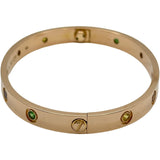 カルティエ Cartier ラブブレスレットマルチカラーストーン ピンクゴールド 750 ローズサファイア/イエローサファイア グリーンガーネット/オレンジガーネット アメジスト ジュエリー