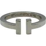 ティファニー TIFFANY＆CO Tスクエアリング ホワイトゴールド Au750 ジュエリー