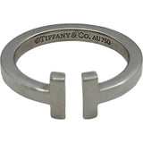 ティファニー TIFFANY＆CO Tスクエアリング ホワイトゴールド Au750 ジュエリー