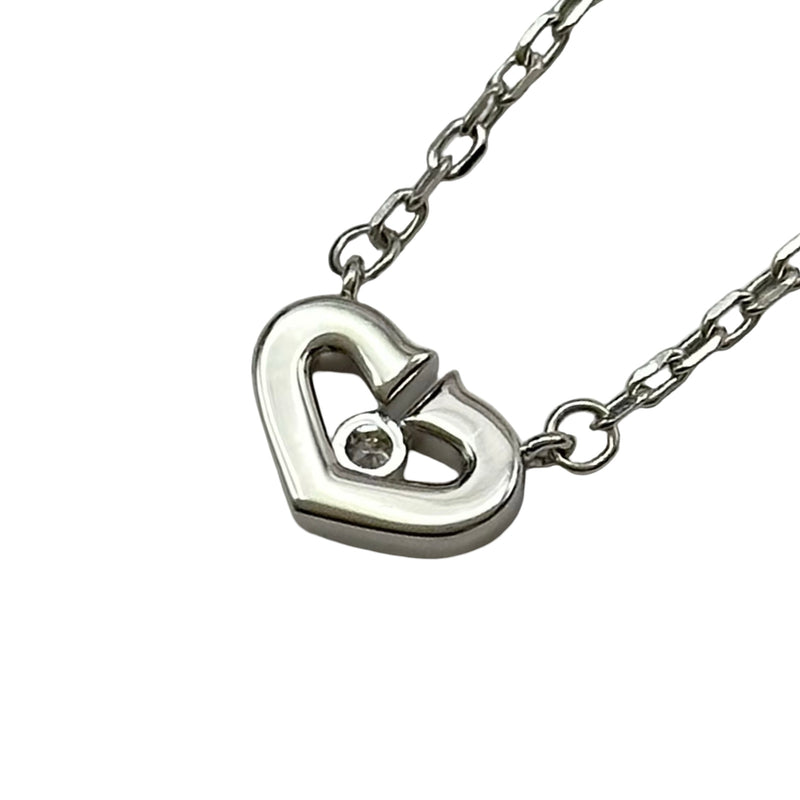 カルティエ Cartier Cハートネックレス ホワイトゴールド 750