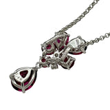 タサキ TASAKI ネックレス ホワイトゴールド K18 ロードライトガーネット ローズゴールド ダイヤモンド ジュエリー